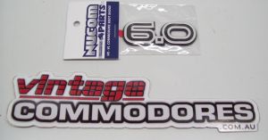 VK VL BOOT BADGE 6.0 NUCOM REPRODUCTION AFTERMARKET AM NC6.0