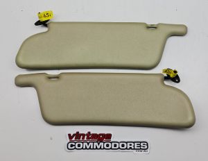 VL SUN VISOR AND PIVOT ARM PAIR SANDALWOOD 65i GM 92000263MA GM 92000264MAB
