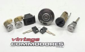 VB VC VH VK SEDAN COMPLETE LOCK SET WITH TWO GENUINE GM KEYS AND LOCKING FUEL CAP GMLOCKNCAPSET